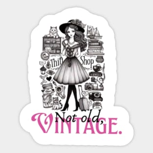 Vintage girl Sticker